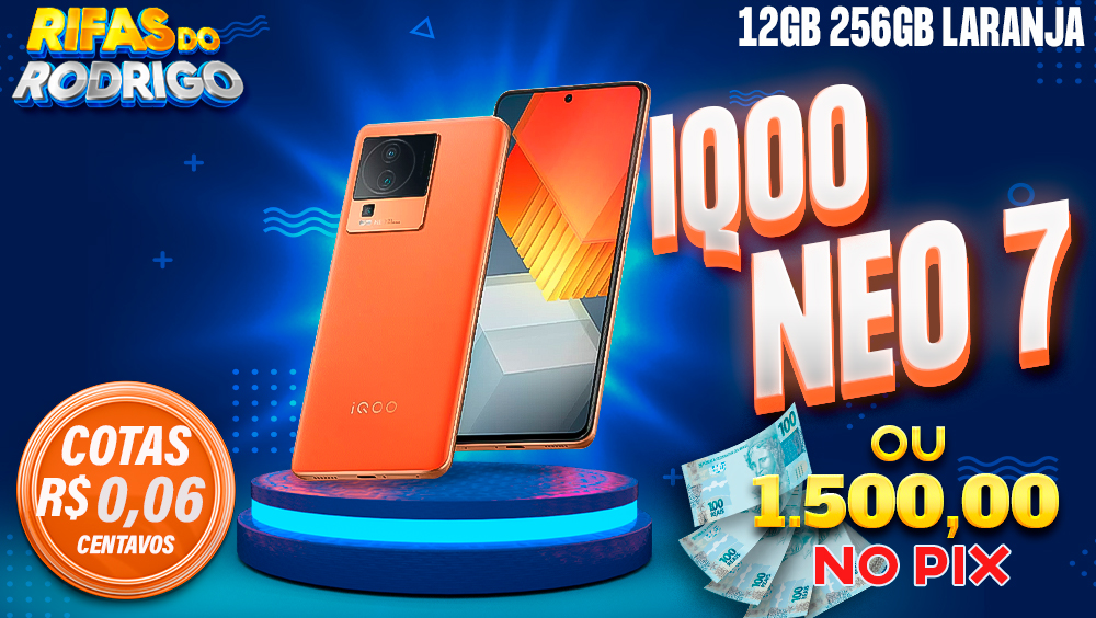 IQOO NEO 7 12GB 256GB LARANJA OU R$1.500 NO PIX!