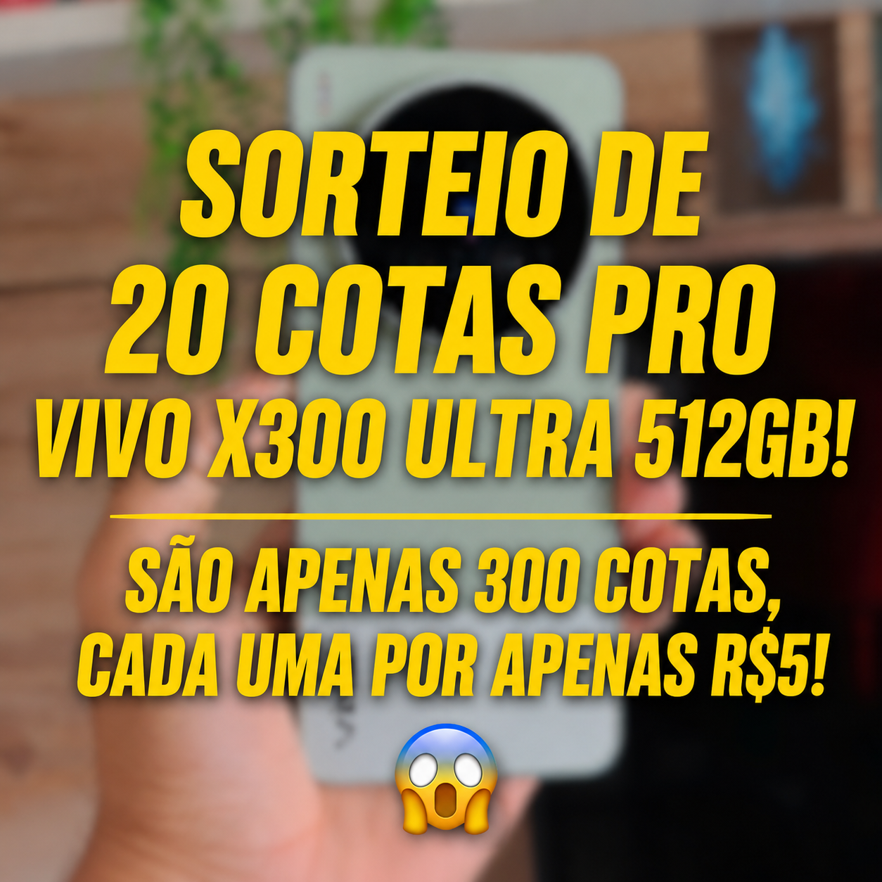 SORTEIO DE 20 COTAS PRO VIVO X300 ULTRA 512GB!