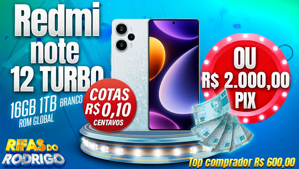XIAOMI REDMI NOTE 12 TURBO 16GB 1TB ROM GLOBAL OU R$2.000 NO PIX! TOP COMPRADOR LEVA R$600 NO PIX!